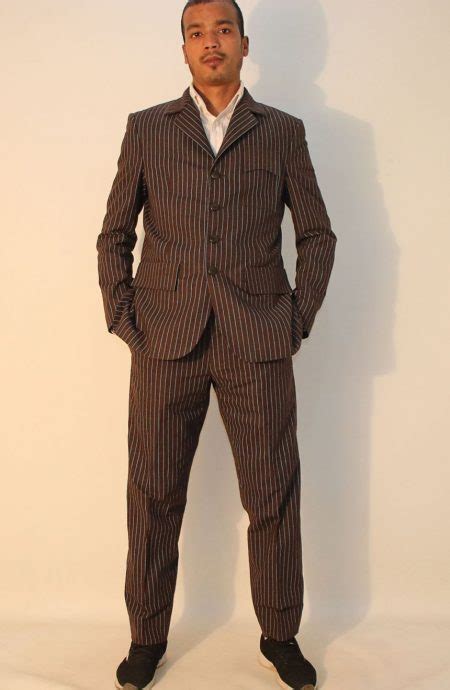 baron boutique pinstripe suit.